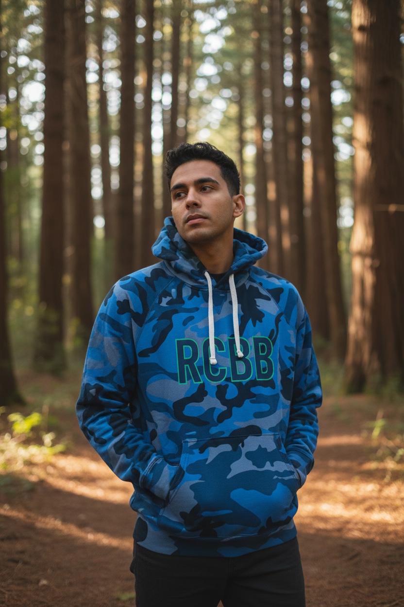 Sweat-shirt "RCBB" camouflage bleu