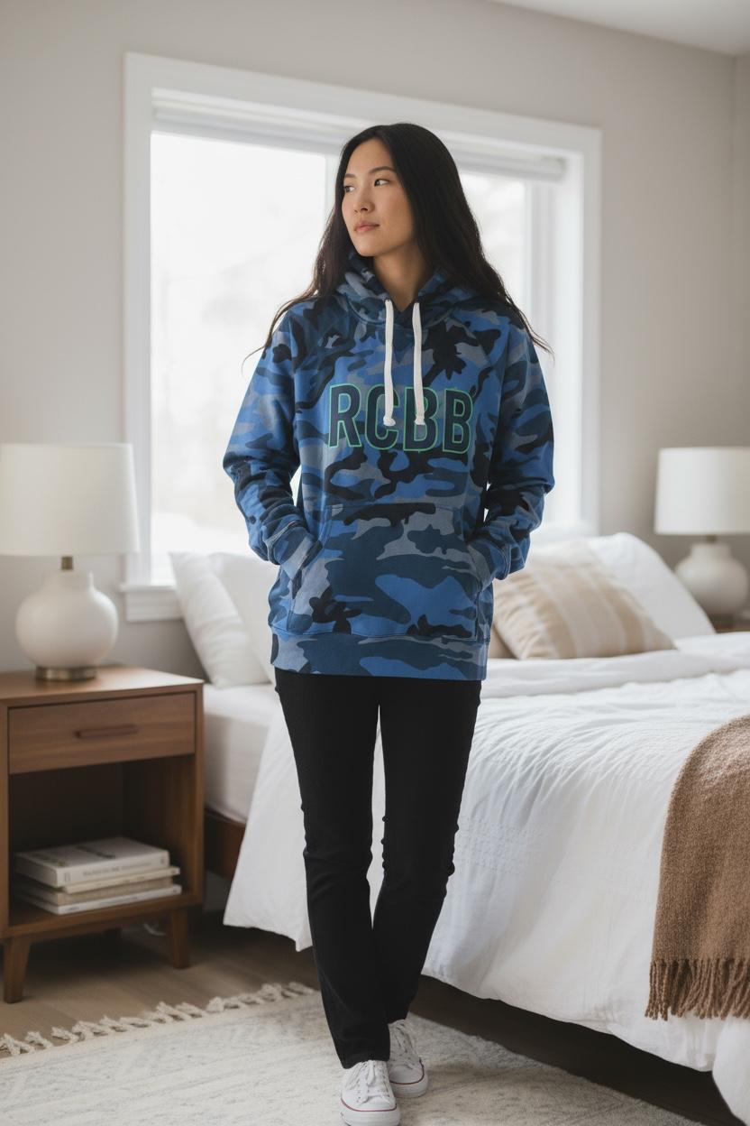 Sweat-shirt "RCBB" camouflage bleu