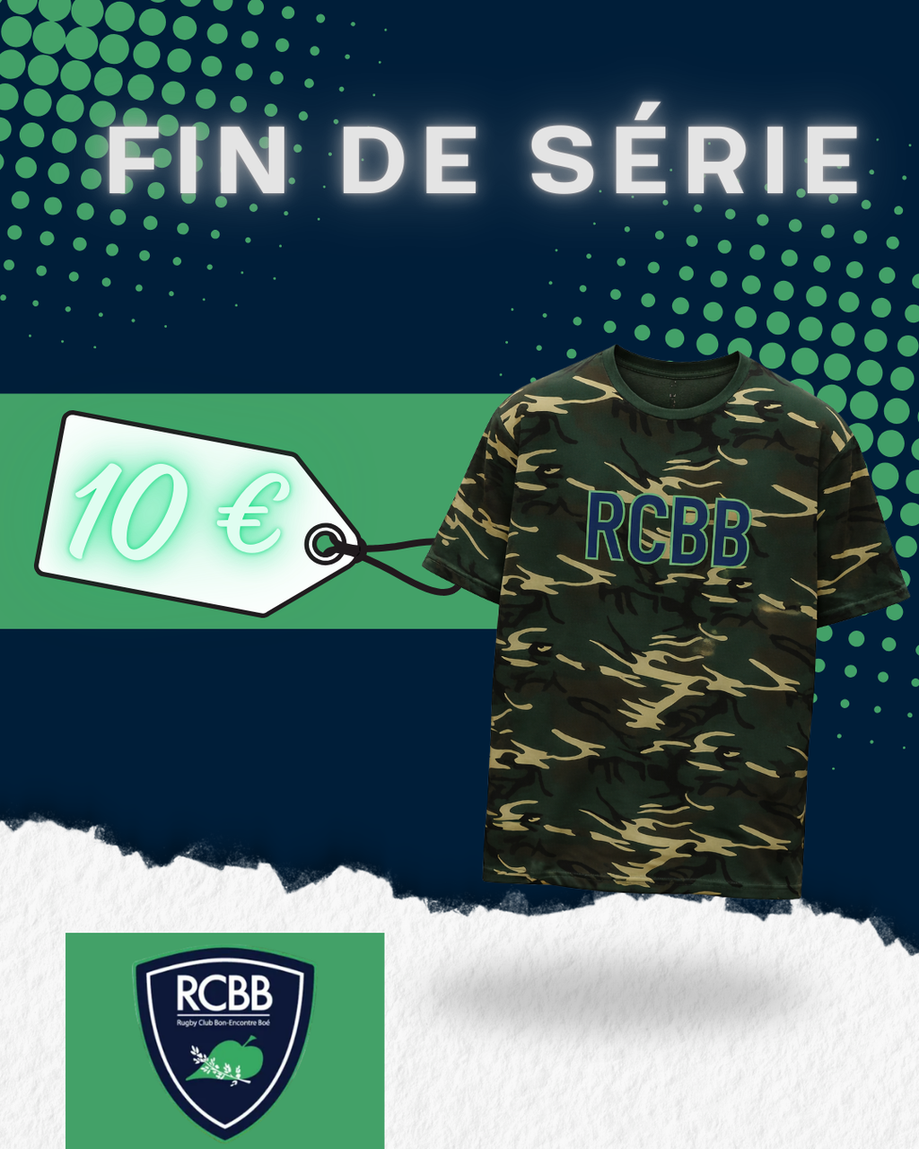 Tee-shirt camouflage kaki "RCBB"